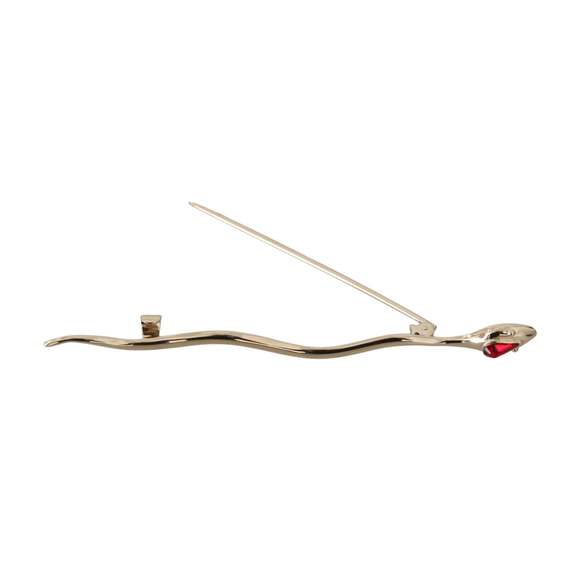 Dolce & Gabbana Women's Silver Brass Crystal Spilla Serpente Brooch Pin - Picture 5 of 5